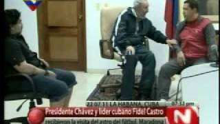 Chavez y Maradona con Fidel [upl. by Nyletac341]