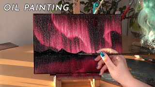 How to paint Pink Northern Lights  Pink Lake [upl. by Walters]