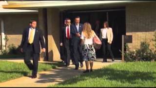 Raw Video Romney Goes to Church Ahead of Debate [upl. by Nera]