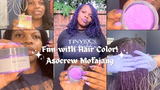 Fun with Hair Color Trying Asocrew Mofajang Hair Wax on My Microlocs 💜 AsocrewMofajang [upl. by Ludmilla163]