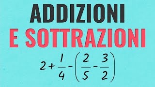 Addizione e sottrazione di frazioni algebriche [upl. by Feerahs]