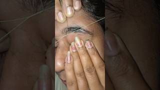 Full Growth Eyebrow ko Shape Kaise de shorts shortsfeed eyebrow threading threadingtutorial [upl. by Tterrej176]