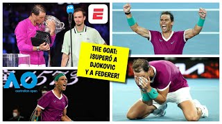 ¡HAZAÑA Rafael Nadal venció a Medvédev ganó su 2do Abierto de Australia y su Grand Slam 21  Tenis [upl. by Lebazi]