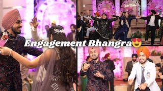 Wedding Bhangra Performance  Punjabi Engagement Dance Performance 2023  Baljinder and Vaishali [upl. by Ahsinwad]