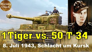 1 Tiger gegen 50 T34  22 T34 wurden vernichtet  8Juli 1943  Dokumentation [upl. by Infeld547]