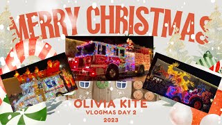 VLOGMAS 2023 DAY 2  Calistoga Christmas Faire and Annual Lighted Tractor Parade  Olivia Kite [upl. by Lello]