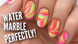 Water Marble Your Nails Perfectly [upl. by Emmalyn]