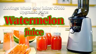 Kuvings Whole Slow Juicer C7000 Upgraded Parts  Watermelon juice [upl. by Ettegirb]