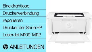 Eine drahtlose Druckerverbindung reparieren  HP LaserJet M109–M112 Drucker  HP Support [upl. by Gnoc]