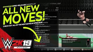 WWE 2K19 All New Moves Animations Create A Moveset [upl. by Auqenaj]