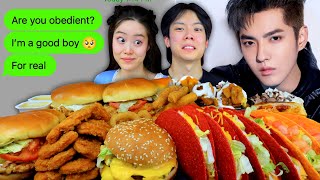 Reading Kris Wus CRINGY Text Messages  Taco Bell amp Burger King Mukbang [upl. by Aekerly820]