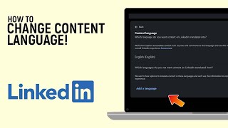 How to Change Content Language Preference in Linkedin EASY [upl. by Araht]