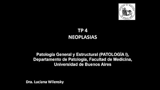 TP4 Neoplasias  Dra Luciana Wilensky [upl. by Larimor]