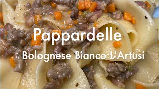 Pappardelle Bolognese Bianco LArtusi Original Recipe Stanley Tucci Searching for Italy Bologna [upl. by Ardnasirhc]