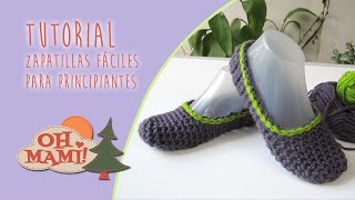 Zapatillas a crochet fáciles para principiantes [upl. by Druci964]