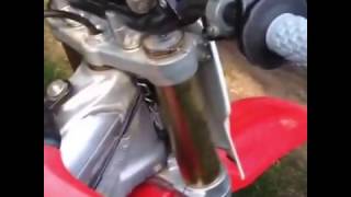 2004 Crf250r Stock Exhaust revs [upl. by Lydnek555]