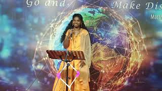 Giftson Durai Asaigal cover by Maha Lakshmi JDC Talent Day Program [upl. by Atinot]