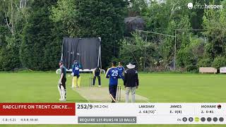 Live Cricket Match  Radcliffe on Trent Cricket Club vs TNCA COLTS TEAM  12May24 1100 AM 50 ove [upl. by Whittaker611]