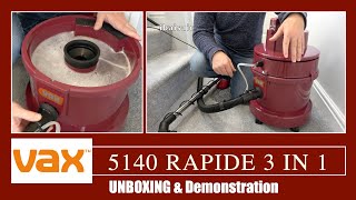 Vax Rapide 5140 3 in 1 Vacuum Cleaner Unboxing amp Demonstration [upl. by Arret]