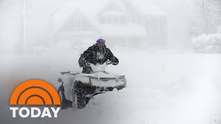 Historic Snowstorm Wallops Buffalo Area With More To Come [upl. by Eikin789]