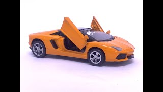 Unboxing Lamborghini Aventador Roadster l 143 Scale l Diecast car garage [upl. by Ardnosak]