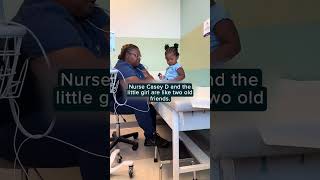 Cute toddler and caring nurse share an adorable doctors office chat  Humankind shorts goodnews [upl. by Niriam775]