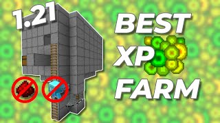 BEST 121 XP Farm No Allay No Redstone in Minecraft Bedrock  MCPE [upl. by Mavis]