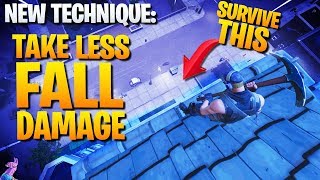 NEW Advanced Trick To Take Less Fall Damage Fortnite Battle Royale [upl. by Nosidda656]