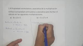 14 Propiedad conmutativa y asociativa de la multiplicación literales a b [upl. by Aillicec]