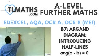 ALevel Further Maths B711 Argand Diagram Introducing HalfLines argzbθ [upl. by Charline]