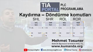 TiaPortal Kaydırma – Döndürme komutları SHL SHR ROL ROR  Mehmet Tosuner  wwwkumandaorg [upl. by Gillian]