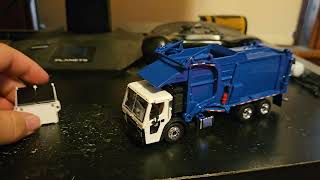 First Gear 164 Mack LR with McNeilus Meridian Front Loader Garbage Truck review [upl. by Ayt]