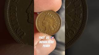 1907 US Indian Head Penny 🇺🇸 coins shorts [upl. by Gaultiero212]