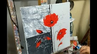 Jai testé pour vous lacrylique SENNELIER quotTuto Les coquelicots modernesquot par NELLY LESTRADE [upl. by Adelaja]