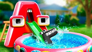 Water Park Fun with Alphabet Lore 🌊 Best Alphabet Lore Crafts [upl. by Ahrat553]