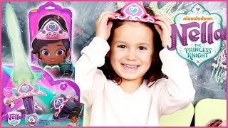 Nella the Princess Knight Tiara Pendant amp Sparkle Sword Unboxing  Playtime with Perle [upl. by Shepherd]