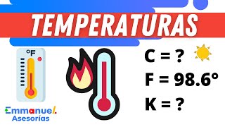 🥵Conversión de Escalas de TEMPERATURA Ejercicios Resueltos paso a paso fisica [upl. by Yntirb]