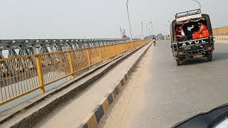 The Ganga bridge Working progress in Ghazipur Uttar PradeshRailway Bridge GhazipurGhazipur new pul [upl. by Eicyac492]