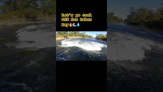 This man jumped in with his helmet bikelife motorcycle swimming [upl. by Prosper687]