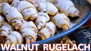 Easy Walnut Rugelach Filled Pastry Recipe  Filled Cookies [upl. by Atelahs]