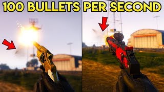 GTA Online DID YOU KNOW  How to Shoot 100 Bullets in 1 Second [upl. by Enyawad60]