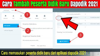 Cara Tambah atau Input Peserta Didik Baru di Aplikasi Dapodik 2021 [upl. by Notserc]