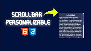 Cómo crear un Scrollbar con HTML y CSS Personalizable [upl. by Tremaine]