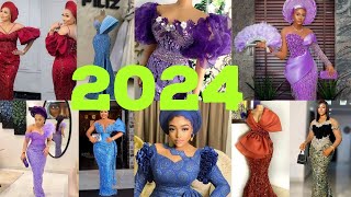 🔥😲2024 Latest Lace Styles 4 Ladies Elegant 😍Lace dresses For owanbe Party trending lacestyles [upl. by Pelletier]