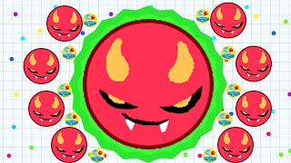 Agario Mobile Solo Biggest Cell In Shortest Time Premium Evil Skin Agario Funny Moments [upl. by Beaner]