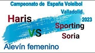 Campeonato de España 2023 Valladolid alevín voleibol femenino Haris VS Sporting [upl. by Gilba]