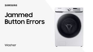 Washing Machine Error Codes Panel Lights Jammed Button  Samsung US [upl. by Galasyn]