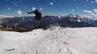 Spring skiing at Snowpark Laax  Andri Ragettli [upl. by Ballard]