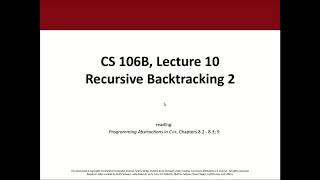 【Lecture 09】CS106B Programming Abstractions in C Win 2018 [upl. by Adirf472]