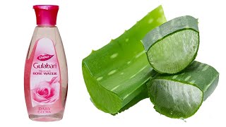 Rosewater And Aloe Vera Gel Beauty Tips To Get Fair amp Glowing Skin Aloe Vera Rosewater beauty Hacks [upl. by Nadeen206]